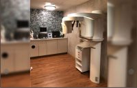 Panoramic X-ray area equipped for accurate, comfortable imaging.