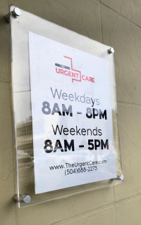 The Urgent Care Gretna Clinic Signage The Urgent Care Gretna Clinic Signage