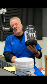 dr michael lange promoting new sports nutrtion supplement Fortifeye Fit he invented