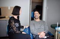 Dr. Chern with a patient