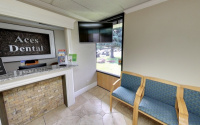 front desk and waiting area at Aces Dental Flagstaff