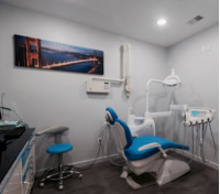 Blue exam room