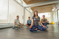Free classes including yoga, tai chi, and meditation.