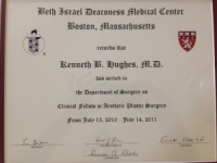 Dr. Kenneth Hughes Harvard Medical School Aesthetic Fellowship Diploma 27