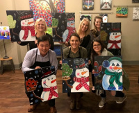 Dr.Kim and Staff out doing a little team painting. 2