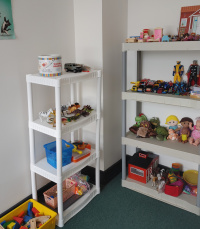 A variety of therapeutic toys to help children express their emotions and concerns. 2