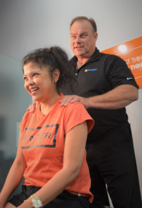 Dr. Vogt adjusting a patient. 1