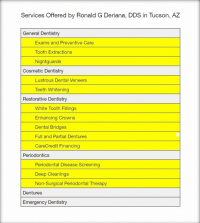 Services offered by our general dentistry office in Tucson, AZ 85704 5